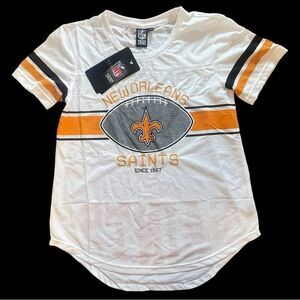 NFL TEAM APPAREL NEW ORLEANS SAINTS TEE LIGHTWEIGHT BOYS SPORTS TEAM SIZE‎ LARGE